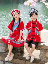 儿童汉服男童国风套装女童表演服中式唐装宝宝礼服三月三民族服装
