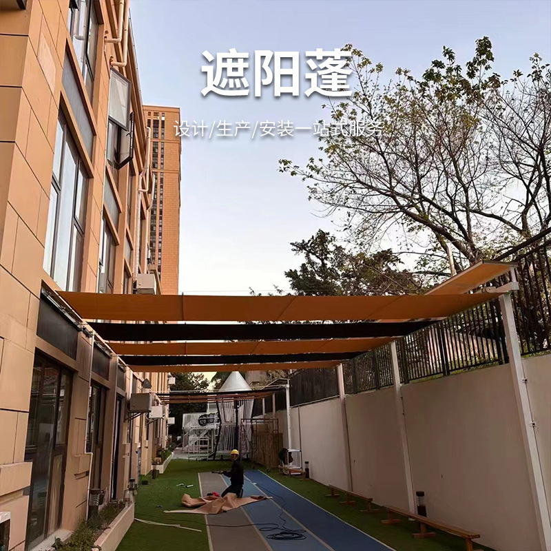 Kindergarten Playground Commercial Street School Roof Stadium Swimming Pool Sunshade Electric Telescopic Sunscreen Outdoor Sunshade Kindergarten Playground Commercial Street School Roof Stadium Swimming Pool Sunshade Electric Telescopic Sunscreen Outdoor Sunshade