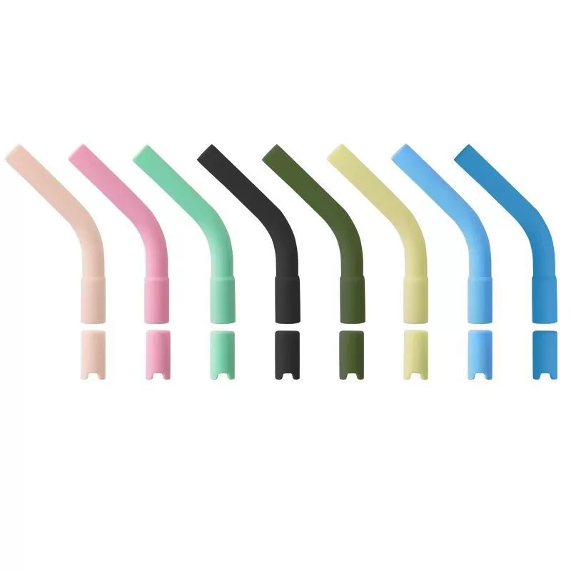 Silicone straw stainless steel, anti-scald, 8mm