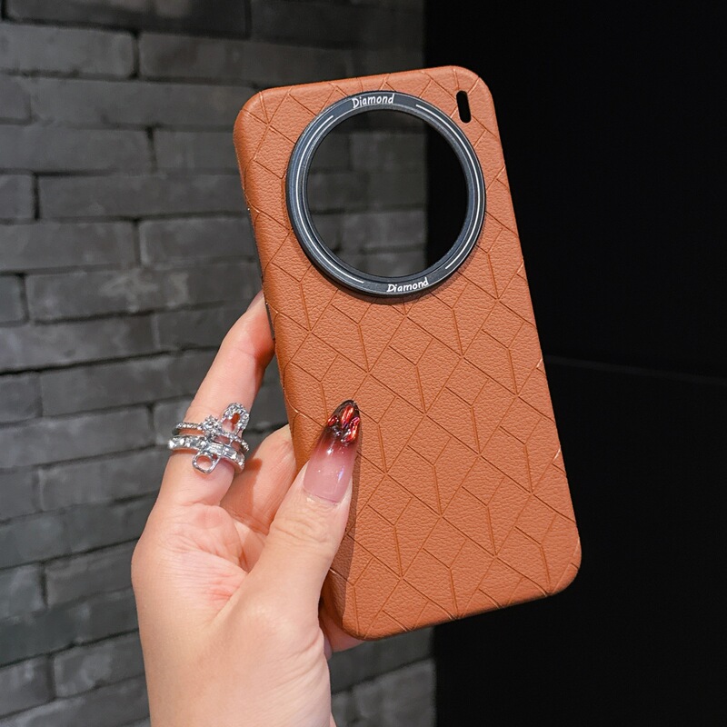 Suitable for Vivox200Pro Mobile Phone Case X100S Rubik's Cube Plaid Plain Leather X200S All-Inclusive Anti-Fall X100 Men and Women