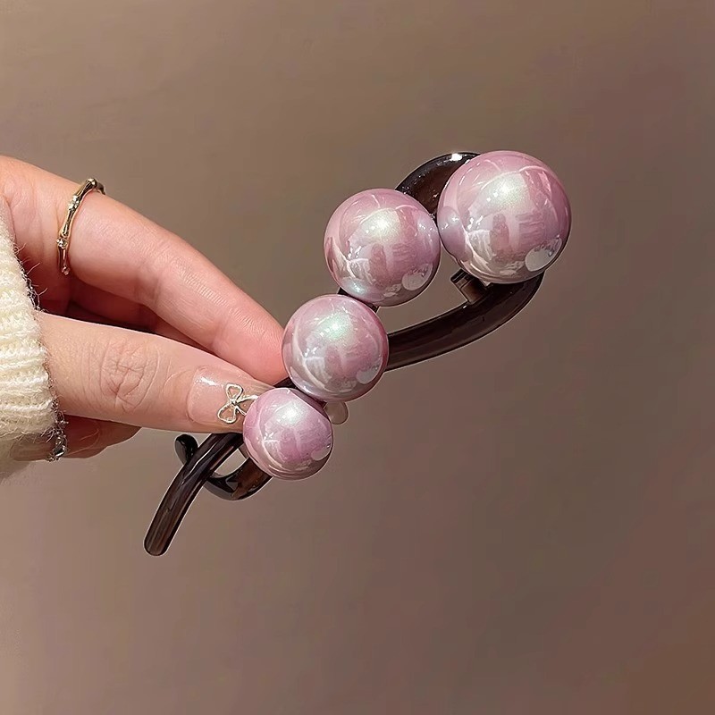 レトロなハイエンドフラワーツイストクリップ女性用 2025 新しいスタイル後頭部ヘアクリップヘッドバンドハーフタイヘアクリップ|undefined