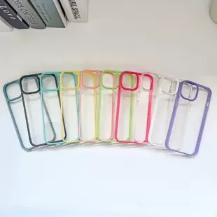 Чехол для телефона (Apple) совместим с сериями iPhone 7–17, прозрачная задняя панель с цветной рамкой, легковесный