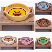 韓國  dog 寵物陶瓷碗雙耳 ins風 pot 貓碗狗碗新款