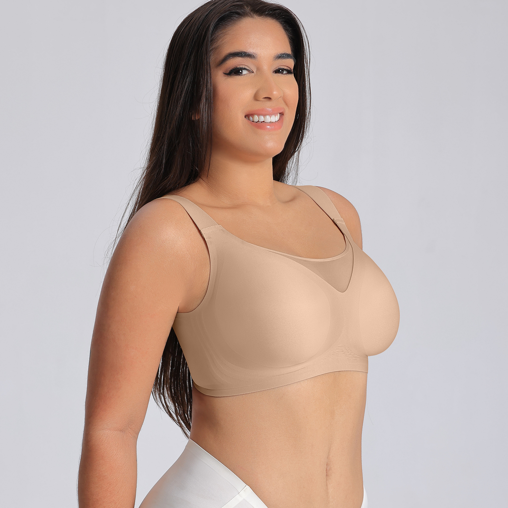 Comfort Bra For Women Plus Size Breathable Mesh Minimiser Bra_voghion.com