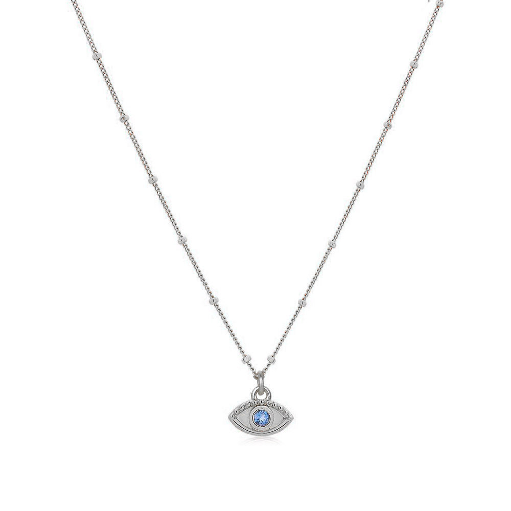 Electroplating Gold Plating Process 18K Real Gold Plated, Platinum Plated Plating Material 925 Sterling Silver Eye Pendant Necklace