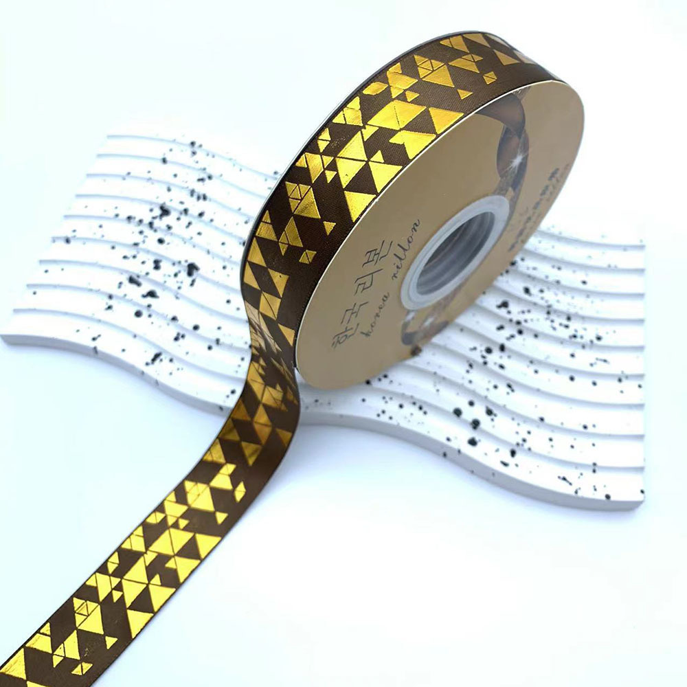 2,5 CM geométrico en forma de diamante Cinta de Oro bandeja de la barra hecha a mano de la cinta DIY ramo de hornear caja de regalo cinta de embalaje lote
