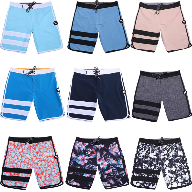 Hurley beach pants shorts men's quick-drying water swimming trunks elastic surfing leisure sports five points plus size