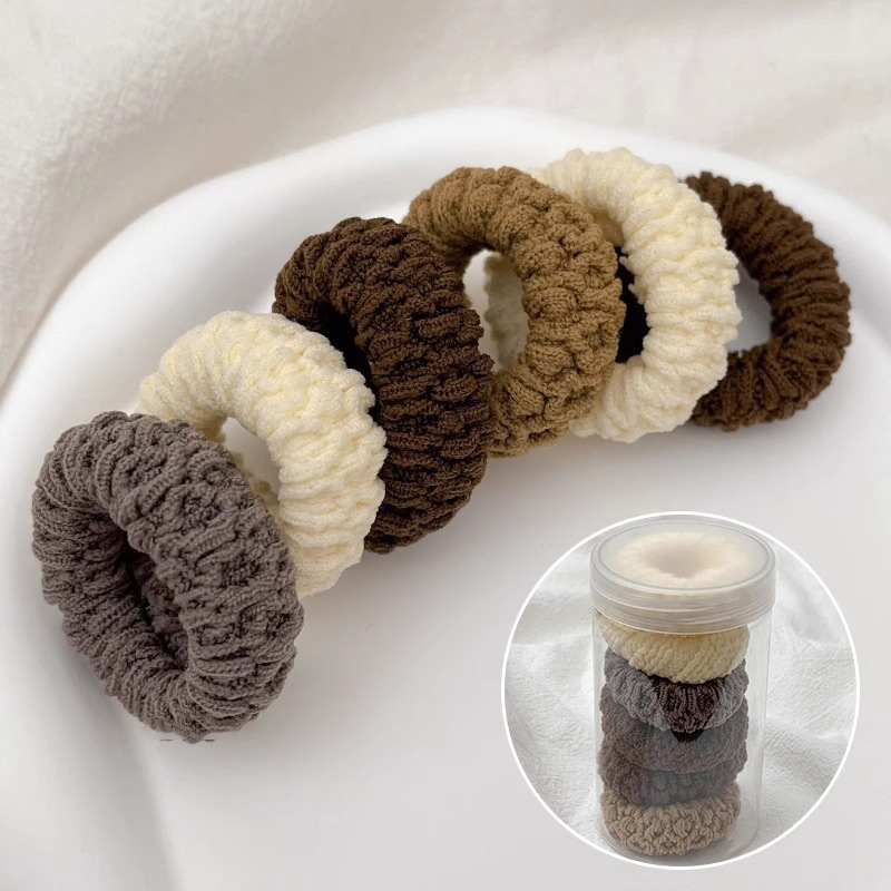 Cauda de cabello de cabello alta 2025 nueva banda de goma de alta gama para mujeres, elástica y duradera, anillo de cabello, cubierta de cuero, toque de cabeza