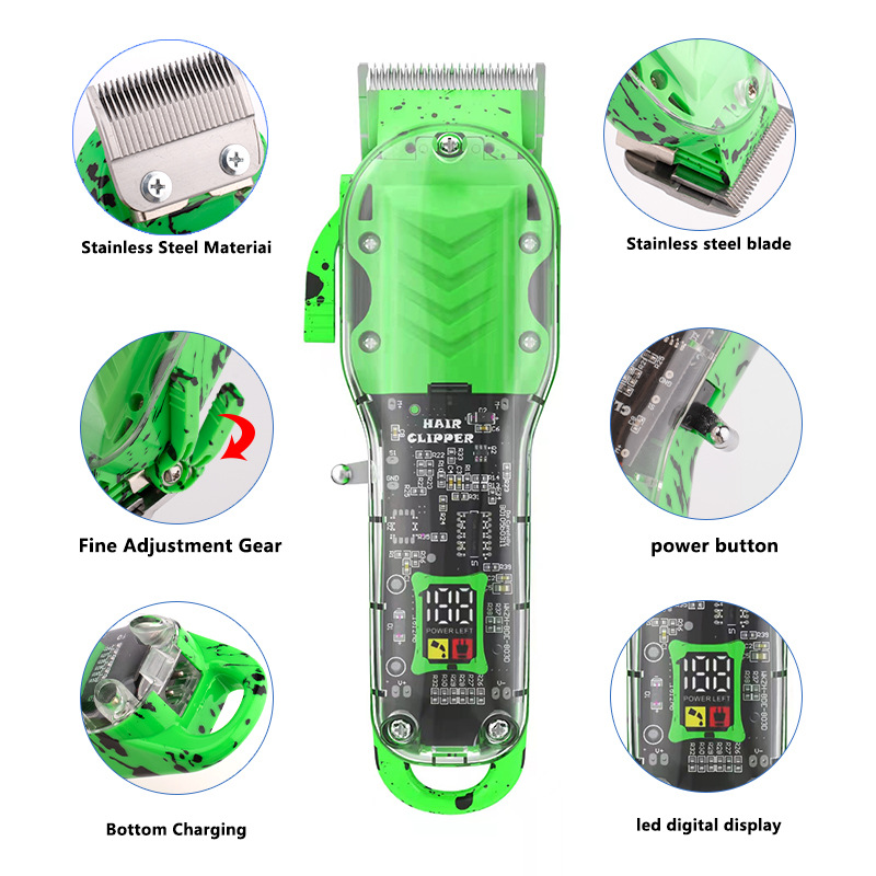 Cross-border hot selling USB charging hair clipper electric clipper professional hair clipper high power electric clipper wholesale