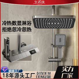 跨境淋浴花洒套装酒店 宾馆全铜淋浴器洗澡花洒 浴室淋雨增压喷头