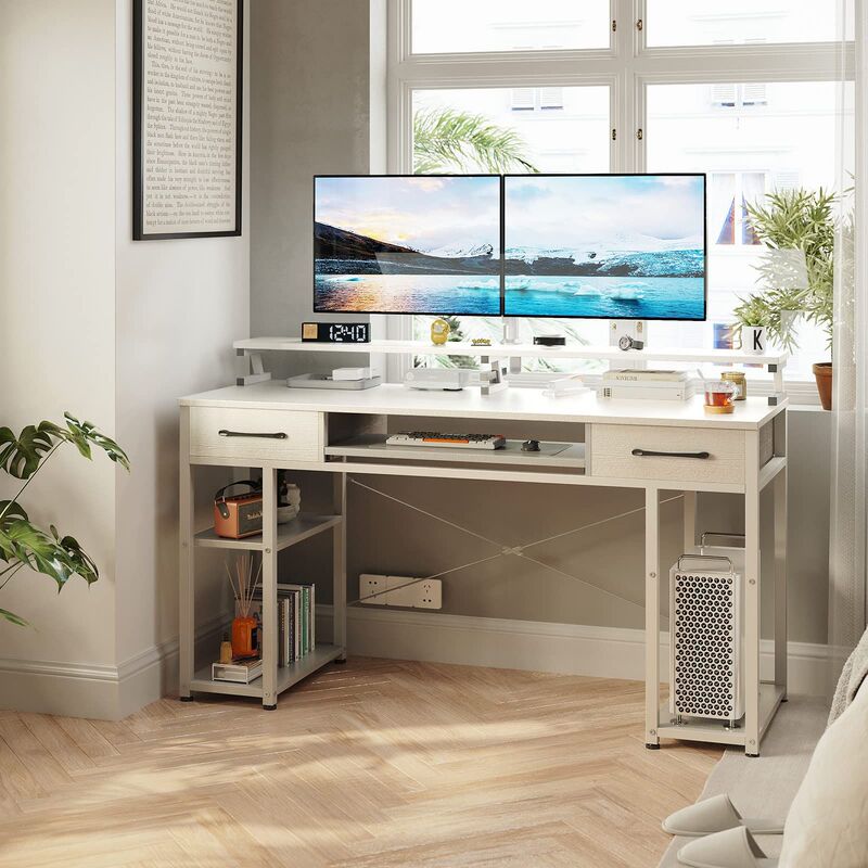 Factory Direct Sales Open Computer Desk, with Keyboard Tray, with Drawer and Monitor Stand