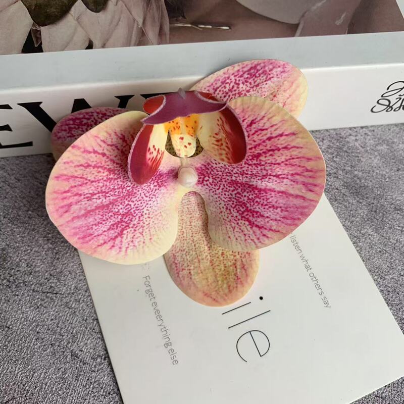 ネット赤蝶蘭花頭3dプリントフィルムシミュレーションdiyカード装飾花9センチお土産喜糖箱|undefined