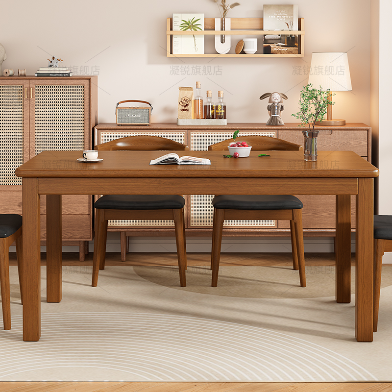 Mesa de comedor de madera maciza 2025, nueva mesa de comedor casera, mesa de estudio simple, mesa rectangular, sala de estar, combinación de mesas y sillas
