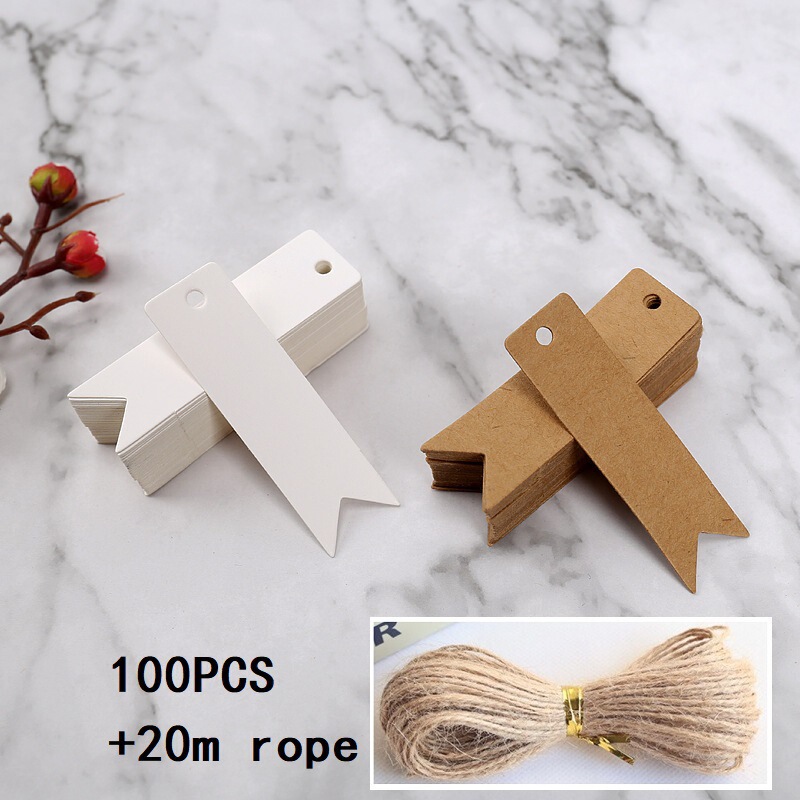 100 sheets of 20 m hemp rope, baking packaging elevator piece gift decoration label kraft paper dovetail small tag 100 sheets of 20 m hemp rope, baking packaging elevator piece gift decoration label kraft paper dovetail small tag