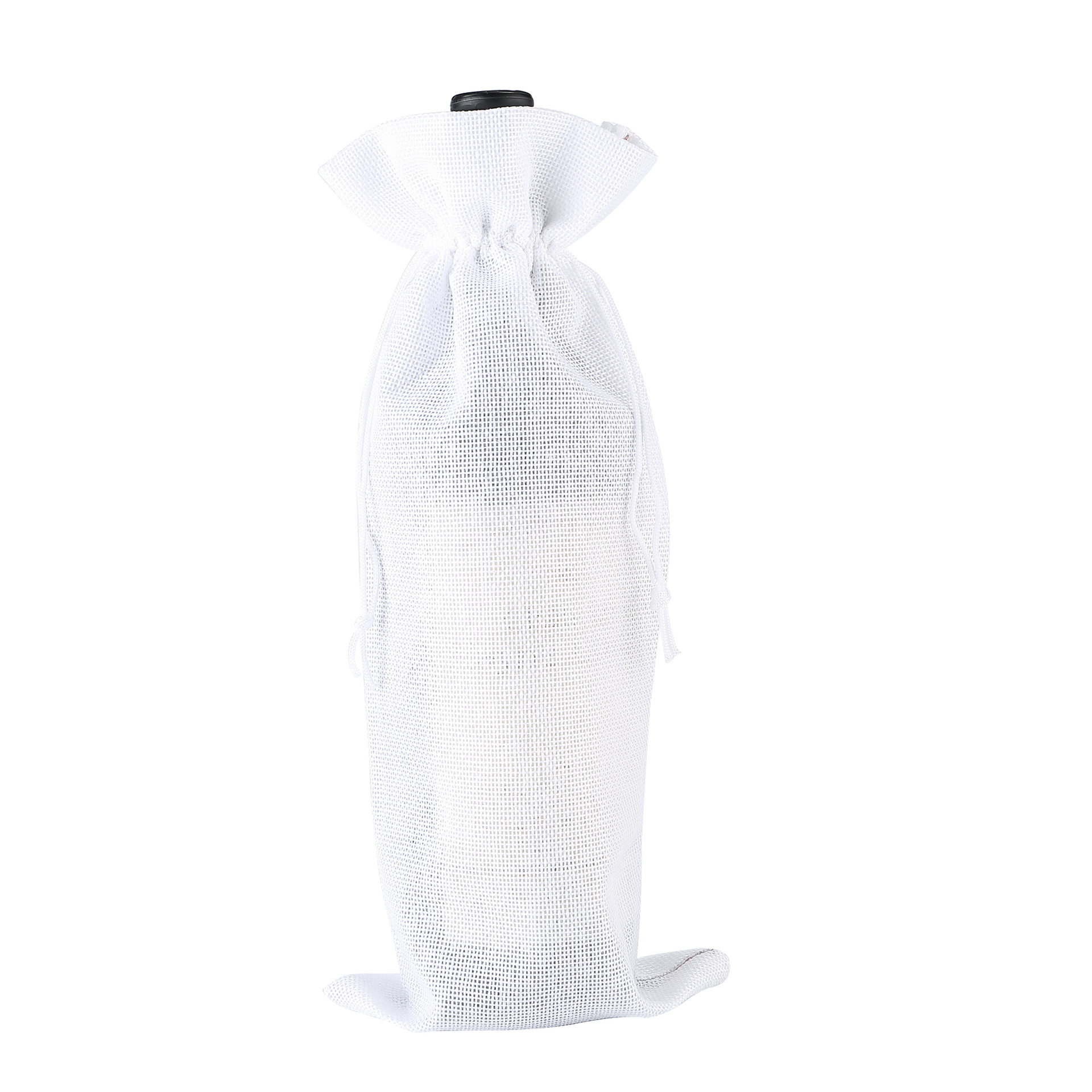 2024 Navidad lino bolsa de vino cubierta cuerda de tracción lino bolsa de botella de vino bolsa de lino bolsa de vino