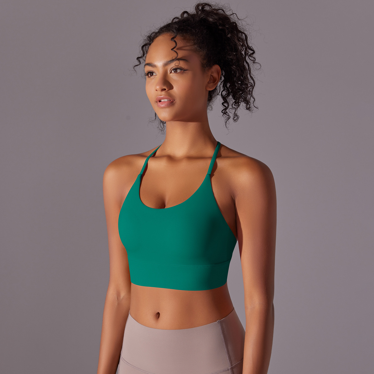 140g Weight Sleeveless Sleeve Length Nylon Fabric Type Short Top Length Halter Crisscross Tank Tops Type Fitness, Yoga, Sports Occasion Halter Neck Neckline Solid Color Pattern Sports Style Sports Solid Color Nylon Halter Neck Active Tops Halter Crisscross Tank 43