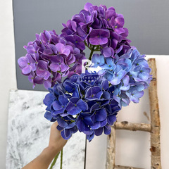 Purple-blue hydrangea artificial flowers 3D Endless Summer hydrangea faux flowers wedding room wedding celebration decoration wedding photography prop