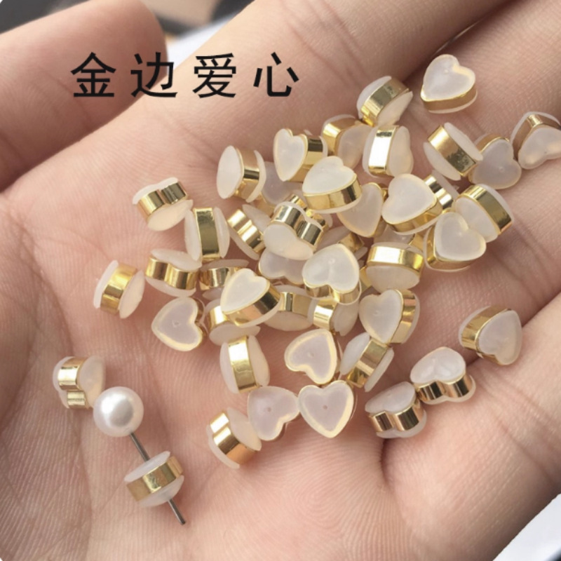 Heart-Shaped Silicone Earplugs with Hanging Straps to Prevent Falling Off, DIY Handmade Earring Accessories, Heart-Shaped Ear Plugs