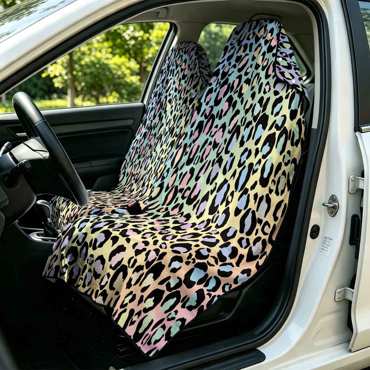 2-piece dual-use car seat cover, ultra-fine fiber, can be used as a beach towel, printed car protective seat cover 13