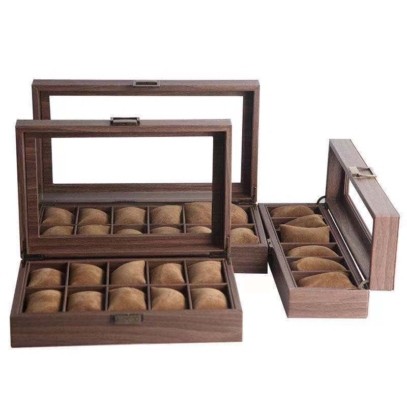 High-grade wood grain watch box storage box bracelet jewelry box 6 10 12 watch watch storage Display