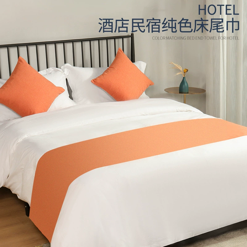Простой отель белье сплошной цвет декоративный постельный флаг Отель отель кровать полотенце Подушка кровать и завтрак постельные принадлежности оптом
