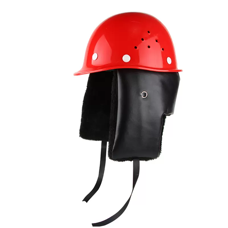 冬季保暖安全帽内衬加厚棉防寒风毛绒套工地防砸护耳加绒内胆