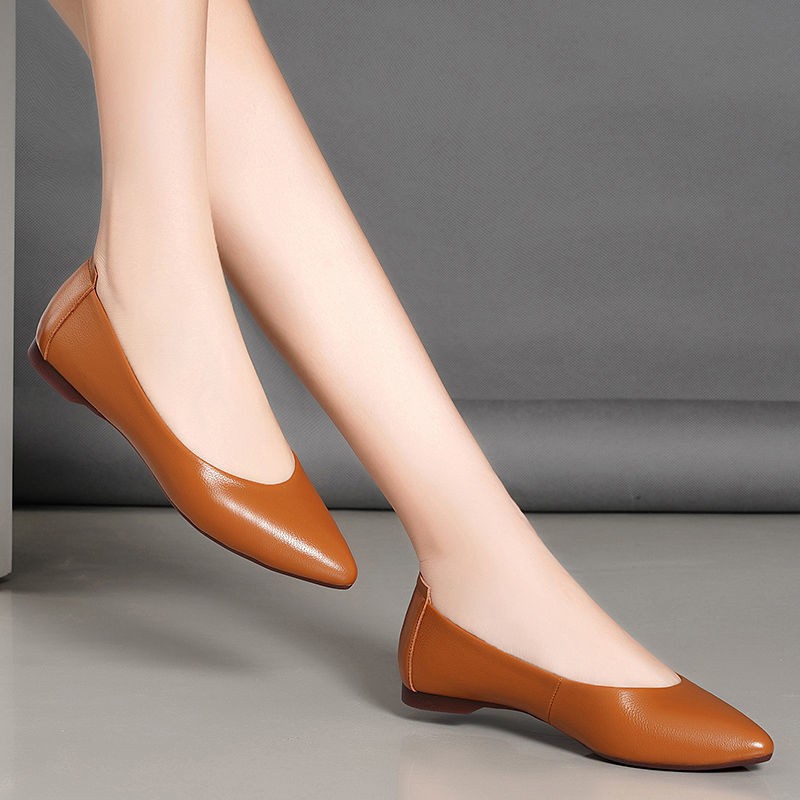 Zapatos de mujer negro blanco amarillo nuevos zapatos de cuero cómodos zapatos casuales de mujer zapatos de tacones planos de mamá otros