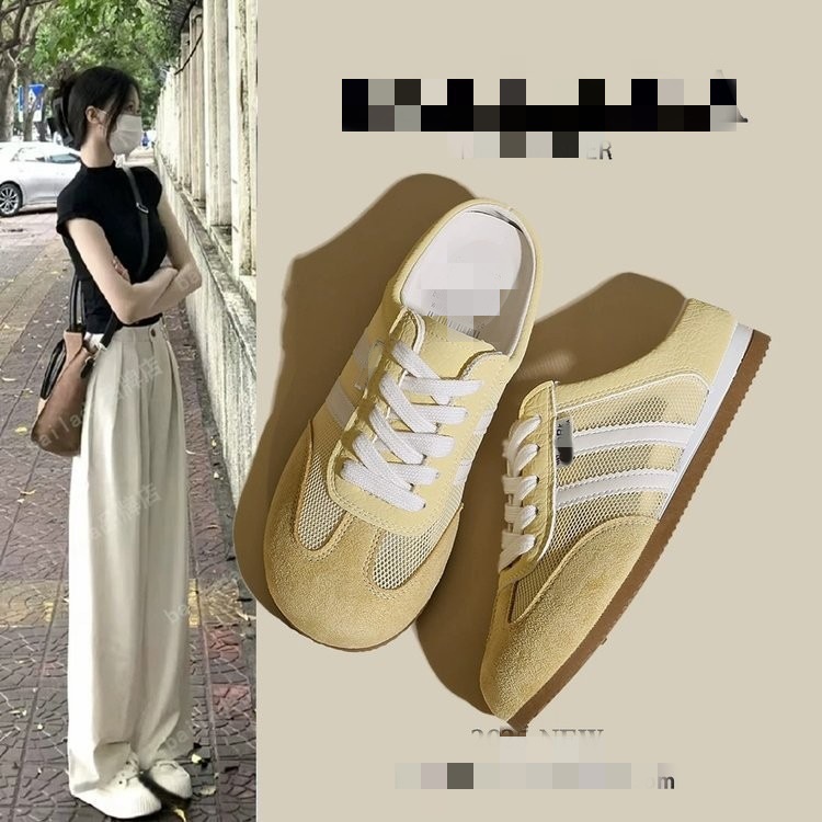 Red transpirable con una cabeza de media zapatilla de mujer de verano 2026 nuevos zapatos de entrenamiento de un pie con zapatillas Muller versátiles