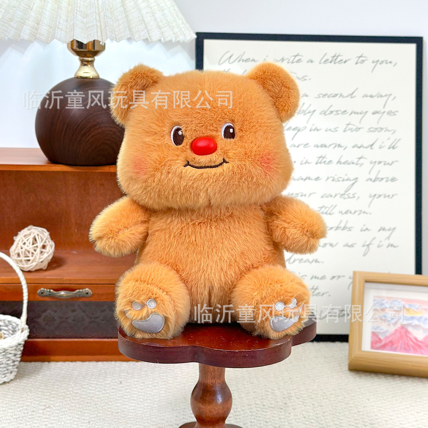 Vestimenta de celebridades de Internet de 8 pulgadas, mezclilla, oso de mantequilla, peluche, babero, muñeca de oso Lena, muñeca de agarre de oso