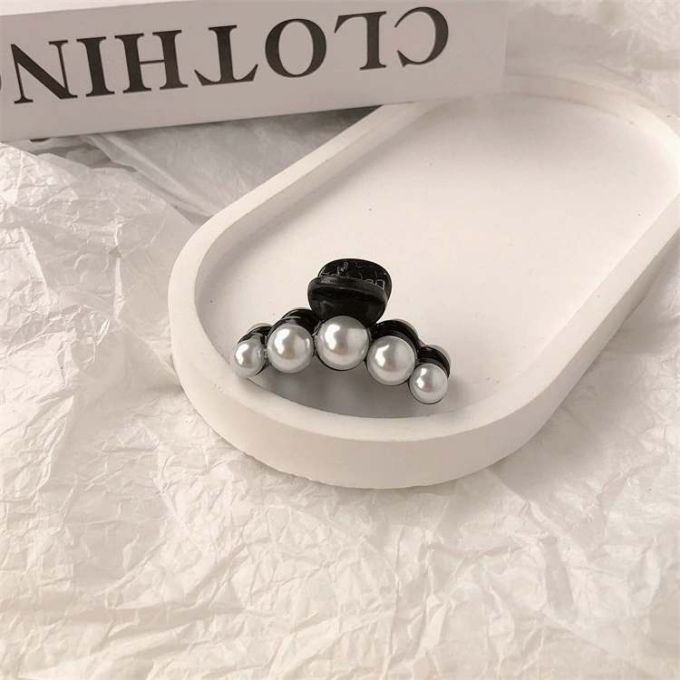 Зажим для волос Hairgrip краб с жемчужными акцентами, элегантный корейский стиль, различная форма