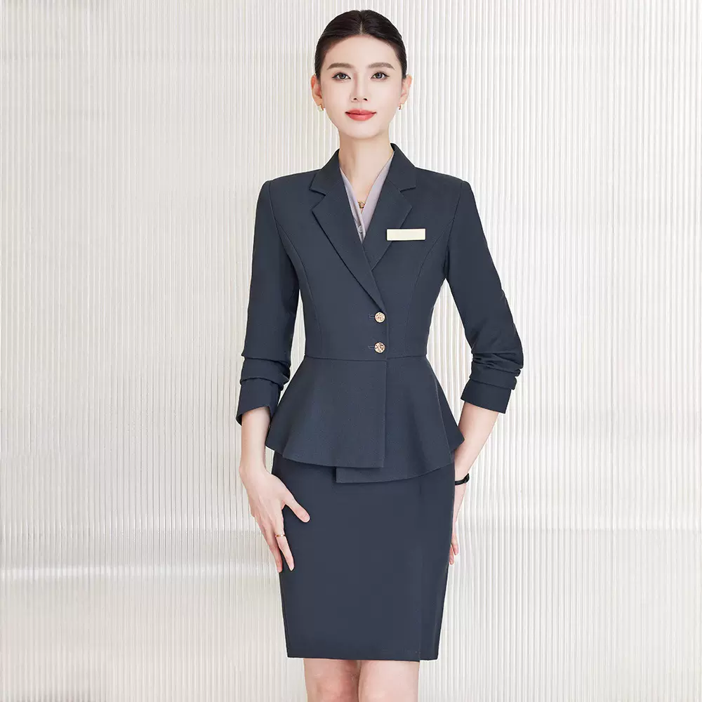 职业装气质女神范套装美容师时尚酒店前台工装售楼部珠宝店工作服