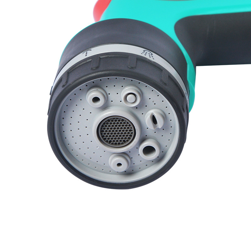 Plástico ABS recubierto de plástico 7 Función de jardín pistola de agua boquilla de riego de lavado de coches domésticos regar verduras lavado piso ducha pistola de agua image 3