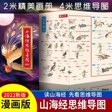 抖音同款山海经思维导图画册漫画版人物关系图华夏世系表 中国古