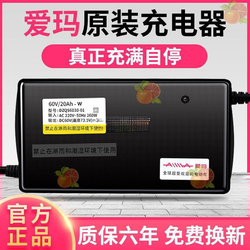 适用爱玛电动车电瓶充电器48V12AH60V20AH72V30A新国标快充其他