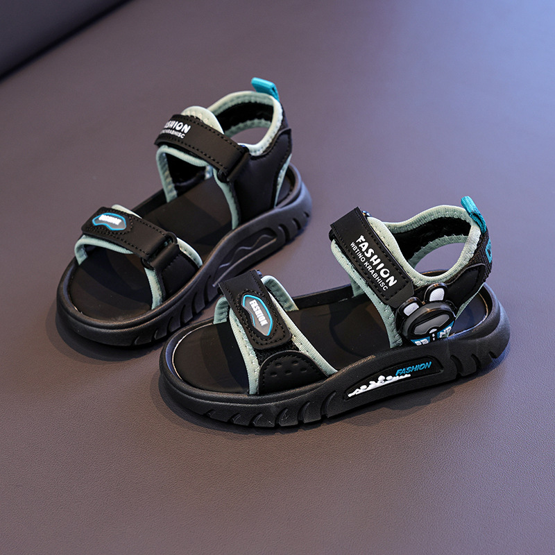 Zapatos de playa de moda para niños 2026 verano nuevos sandalias deportivas casuales para niños de tamaño medio y grande de dibujos animados zapatos de dedo soleado suave image 7
