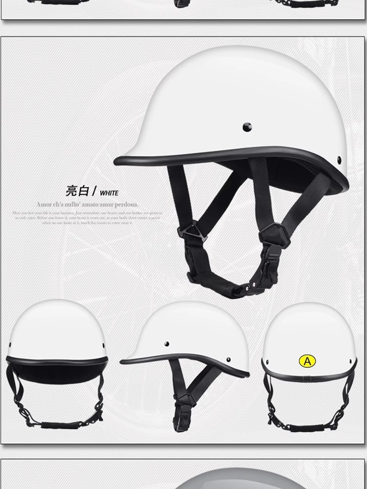 Cross-border 3C American retro motorcycle half helmet for men, electric motorcycle helmet, summer sun protection safety helmet for women