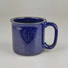 寶藍色萬寶路茶缸杯陶瓷星點噴點陶瓷杯仿搪瓷陶瓷杯加厚馬克杯