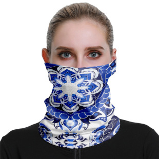 Hood Ice Silk Neck Set Men's Scarf Women's Thin Summer Anti-ultraviolet Fishing Neck Sunscreen Face Towel Riding Mask