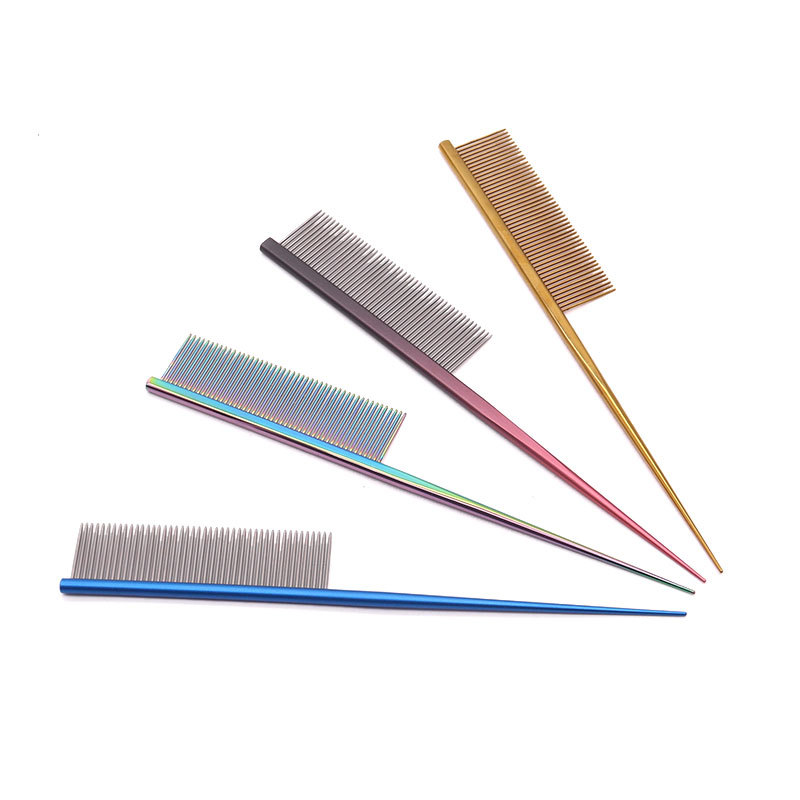 Peine para mascotas, peine, peine de aguja para gatos, peine de nudo abierto para perros, peine de fila para gatos, peine para pulgas, peine para gatos y perros