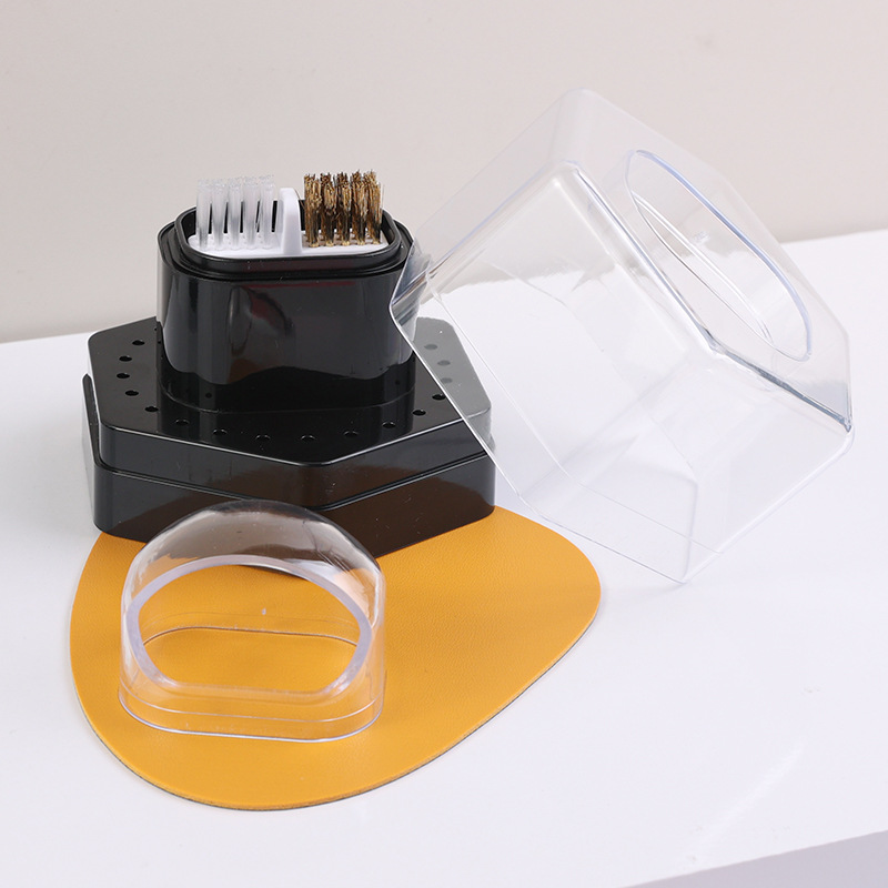 Transfronterizos 24 agujeros caja de almacenamiento de cabeza de pulido de uñas estante de exhibición de herramientas de manicura broca de almacenamiento de caja de acabado