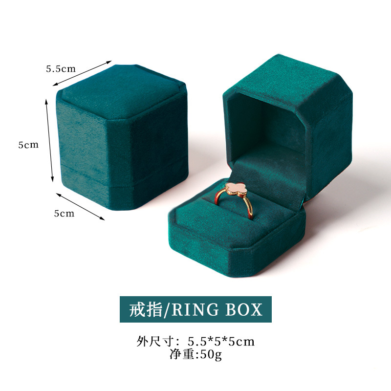 Nuevo joyero octogonal de terciopelo, caja para pendientes y anillos para el 25 aniversario, caja para guardar collares, pulseras y brazaletes con un toque de alta gama. image 22