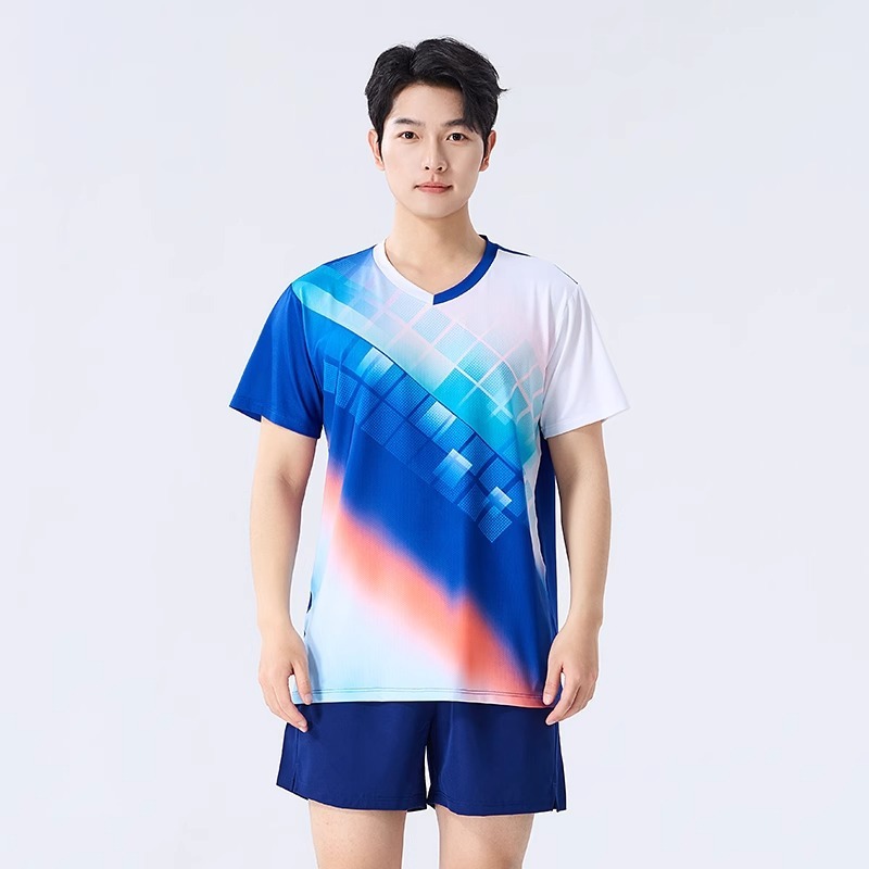 韓国バドミントンユニフォーム女性のスーツ夏の男性と女性の速乾性卓球バレーボールテニス競技トレーニングチームユニフォームカスタマイズ|undefined