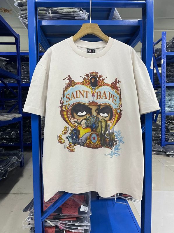 高品質 SAINT MICHAEL ICON ウォッシュ加工 オールド半袖 アメカジ レトロ プリント カップル Tシャツ 男女兼用|undefined