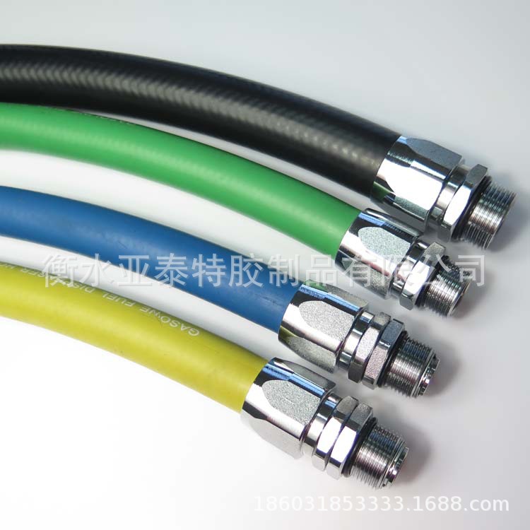 批发汽车黑色光面EN13483输送石油基燃油用TYPE2 线加铜丝胶管