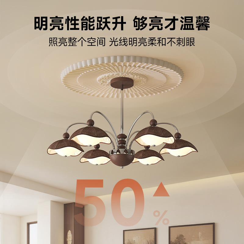 中国風のリビングルーム用シャンデリア、高級感のあるリビングルーム用天井照明、フランス風のマスターベッドルーム用フルスペクトルレトロ天井照明|undefined