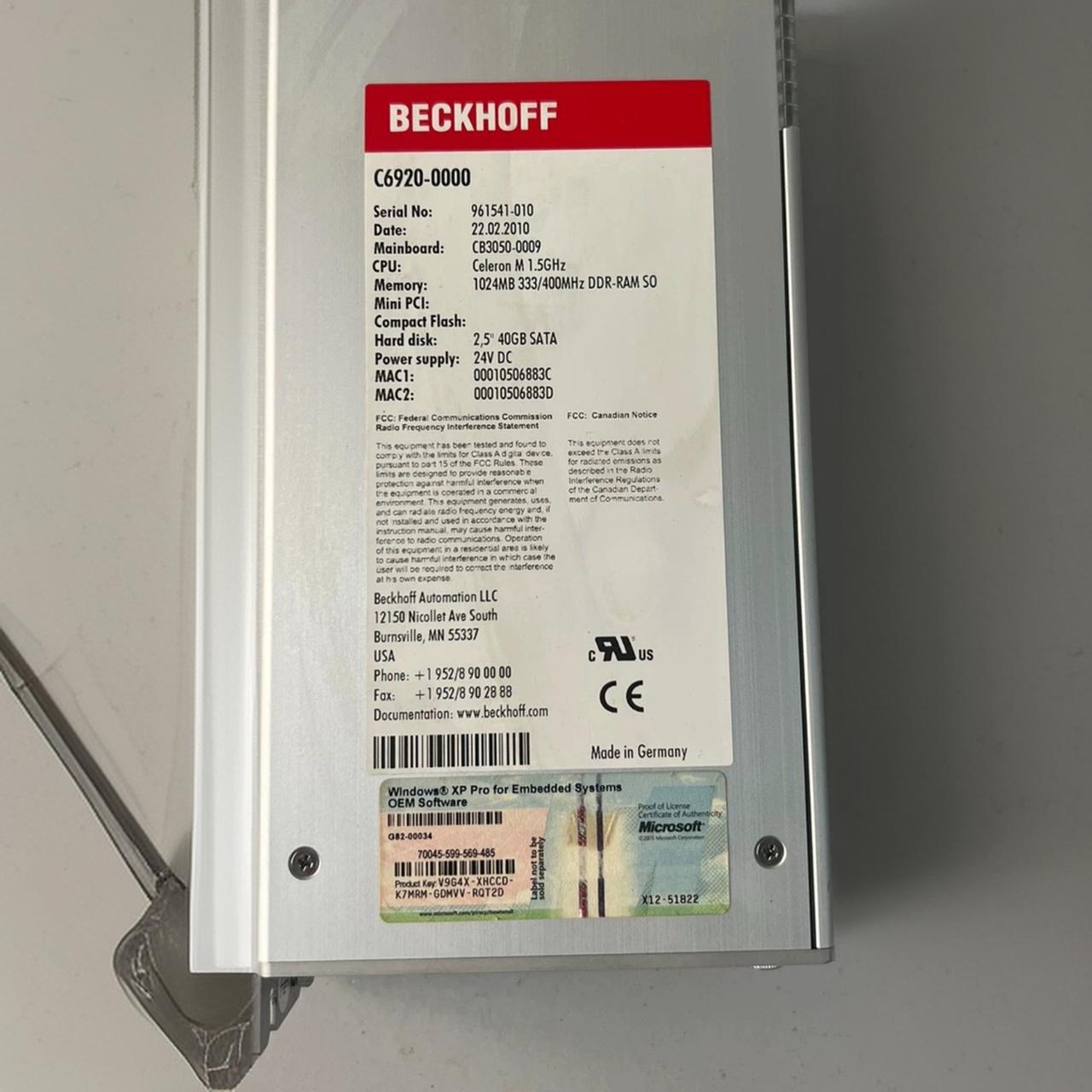 BECKHOFF/倍福 C6920-0040 工控机 全新原装 库存现货 议价出售