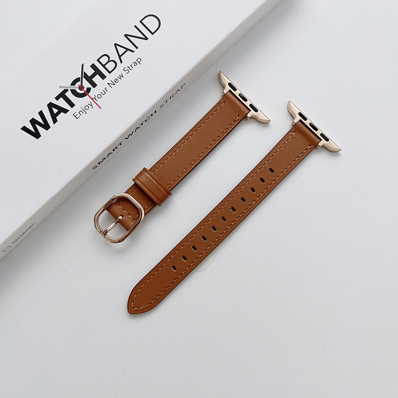 Adecuado para iwatch7 Apple Correa pequeña cintura applewatch654321 generación se correa de cuero para niñas delgada