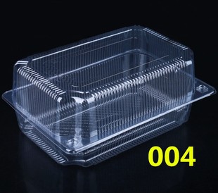 Large 004 Western Point Box 835 Transparent Plastic Cake Box Rectangular Peach Crisp Disposable Packaging Bulk Box