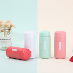 ファッショナブルなミニコンパクトポータブルポケットカップ出張女の子ウォーターカップシンプルな屋外ステンレス鋼魔法瓶カップ