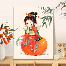 唐朝柿女 diy数字油画2024新款丙烯画手工填充新中式填色油彩画